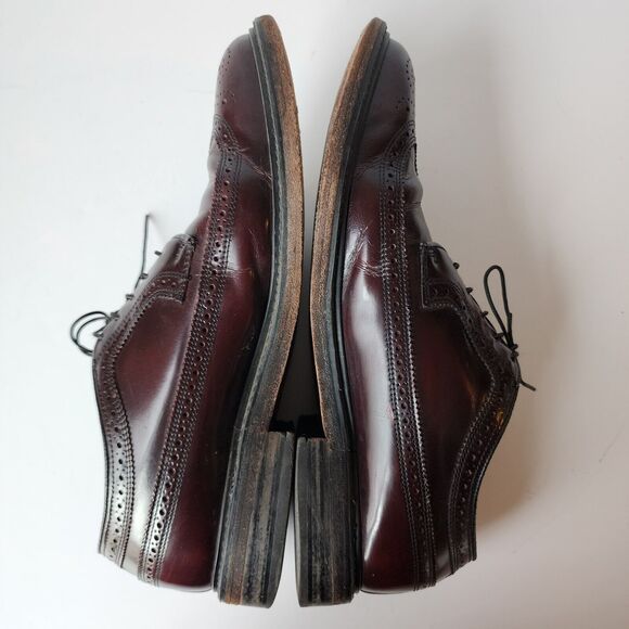 Florsheim Stratford Burgundy Oxblood Mens Size 9.5 Shoes 76400 Lace Wingtips main image 7